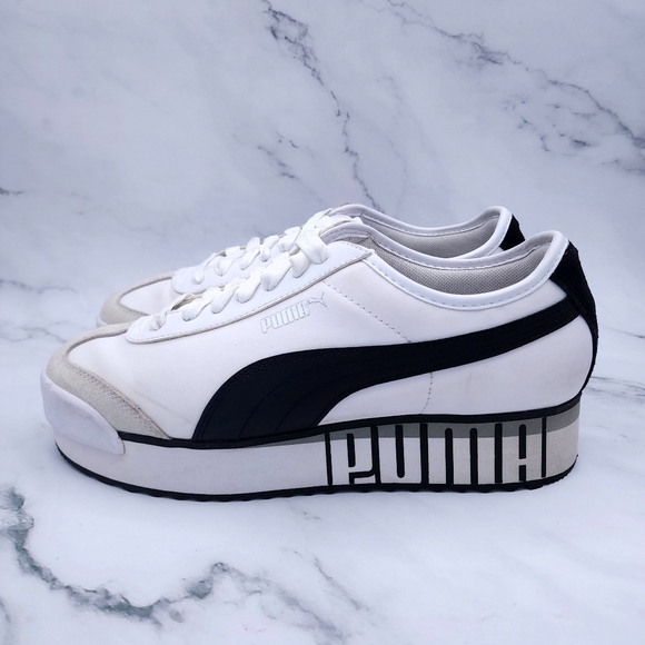 Puma - Roma Amor Women's Sneakers - White & Black - US 10 - Picture 5 of 13